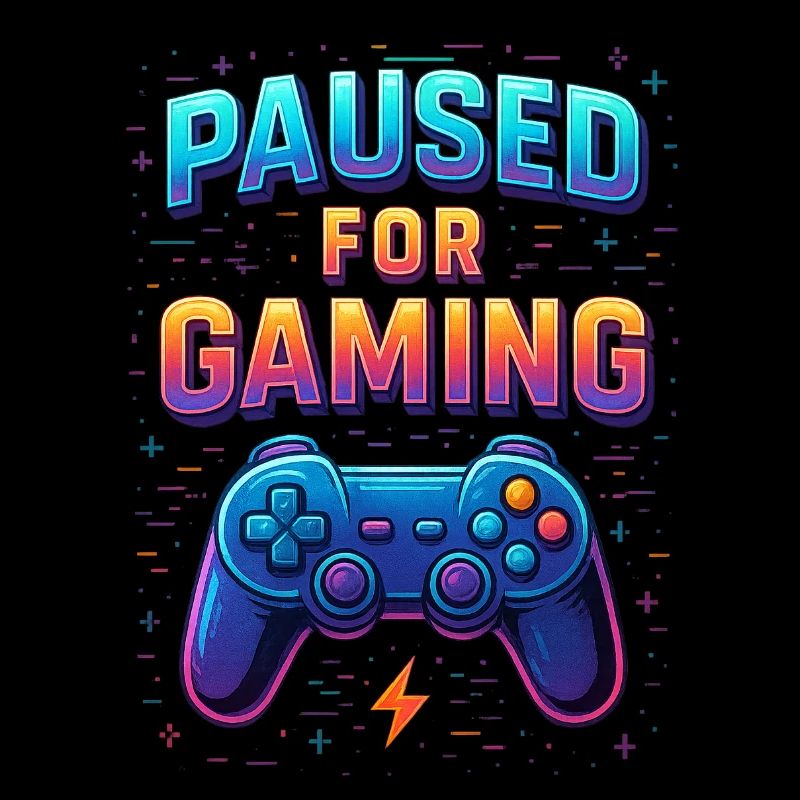 Gaming Vector Pixel Art – Paused for Gaming