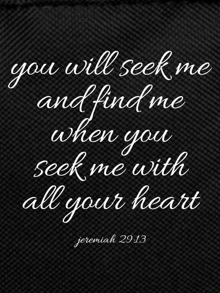 Bible Scripture Jer 29:13 Christian