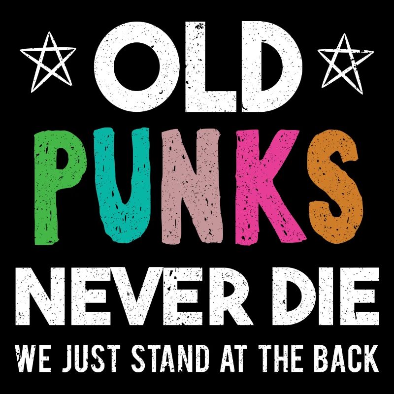Alte Punks sterben nie 80er 90er Retro Punk Geschenk