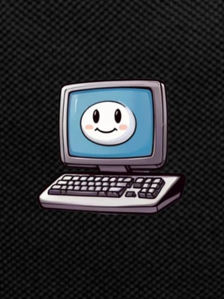 Laughing Cartoon Computer