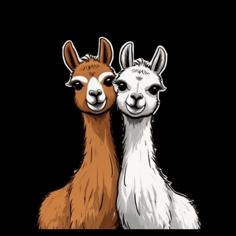Two cute llamas