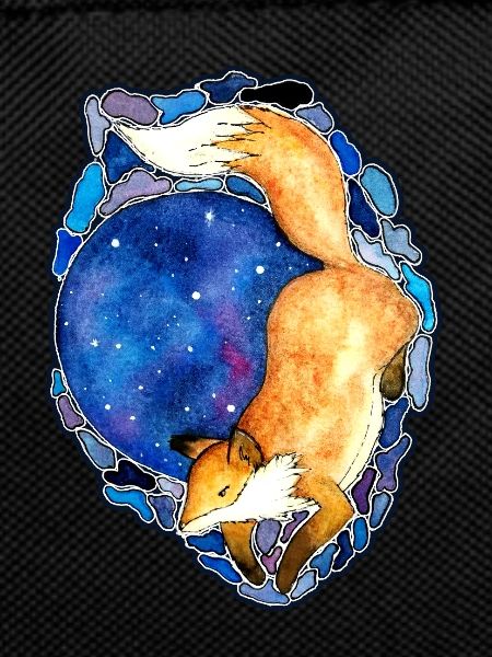 Galaxy Moon Red Fox