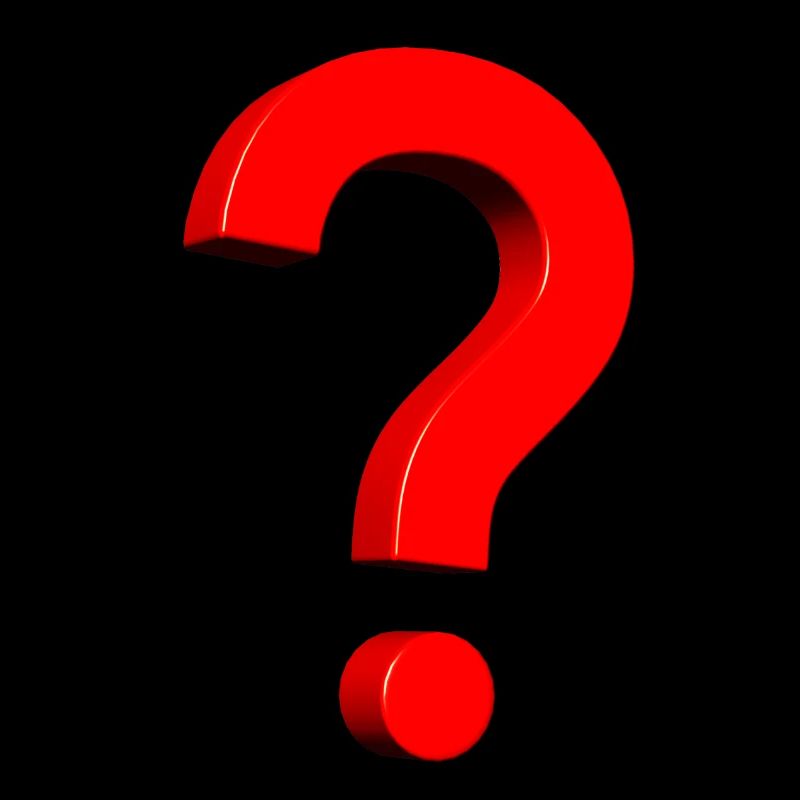 3D question mark red