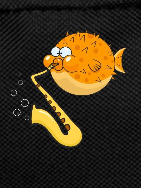 Sweet puffer plays saxophone interpretation