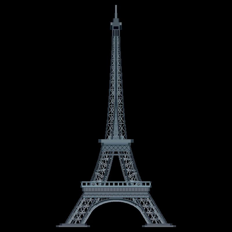 Eiffelturm - Paris, Frankreich - Einfacher Pixelstil