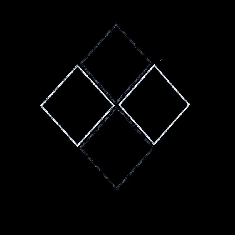 BLACK AND WHITE DIAMOND, geometric