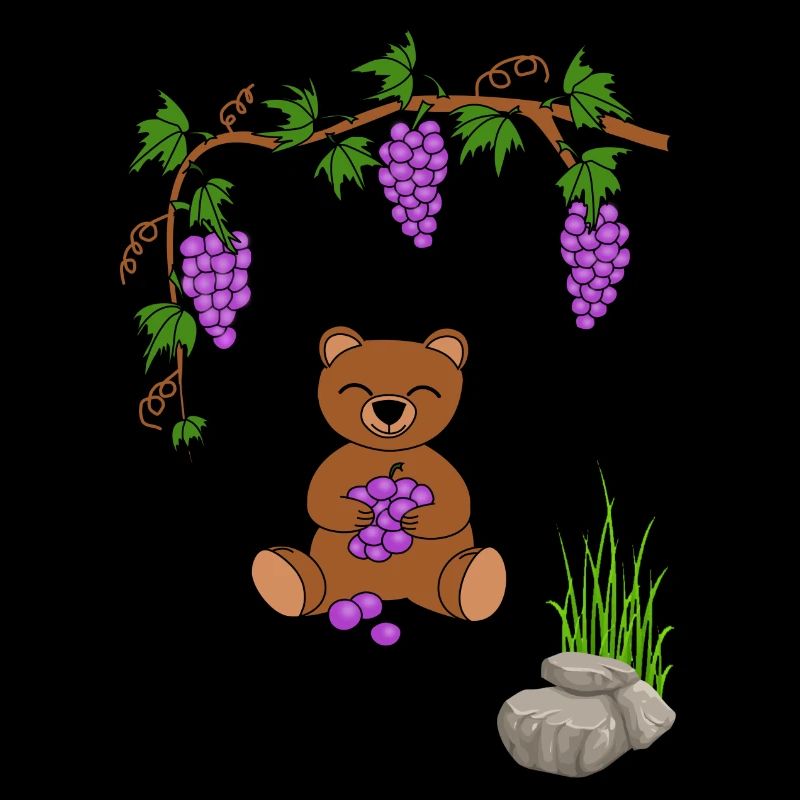 teddy bear with grapes