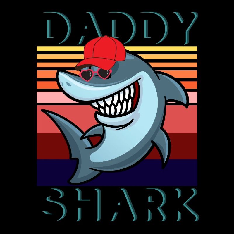 Retro Daddy Shark
