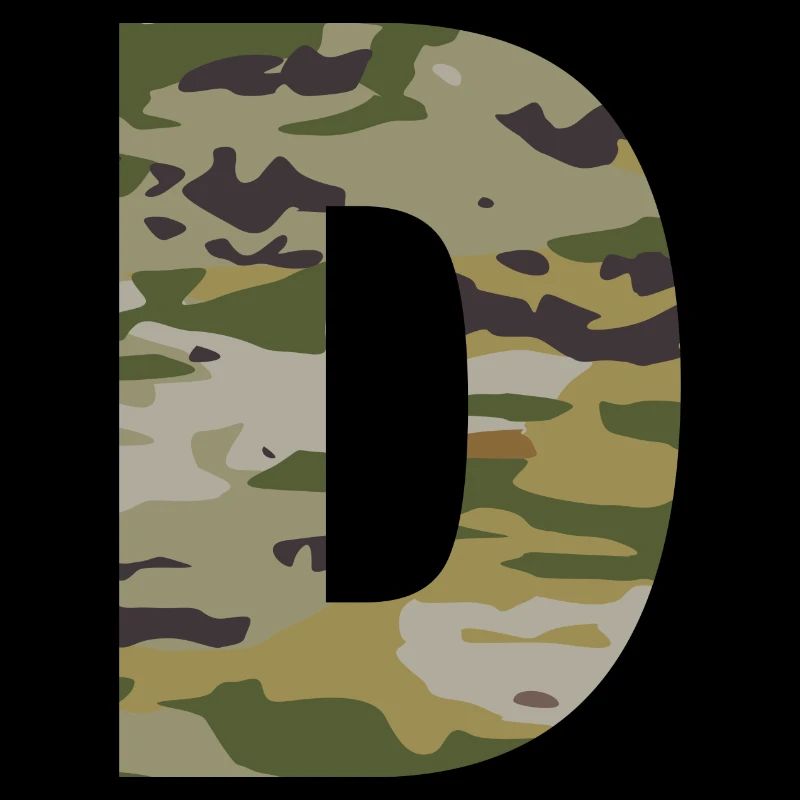 Camouflage letter D