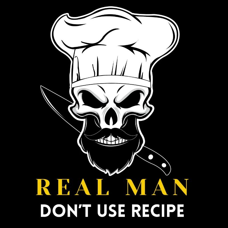 cuisinier barbe squelette chef barbu crâne chef