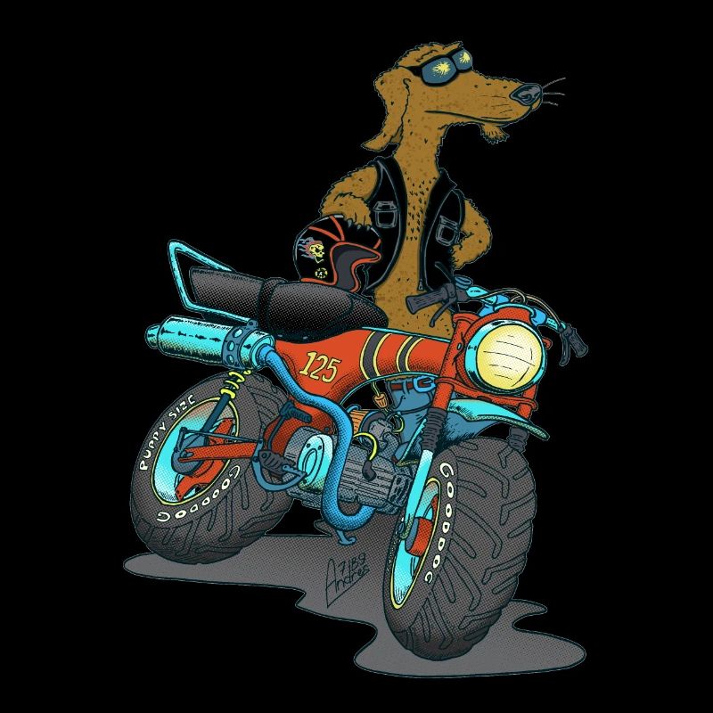 Daxhond and his motorcycle