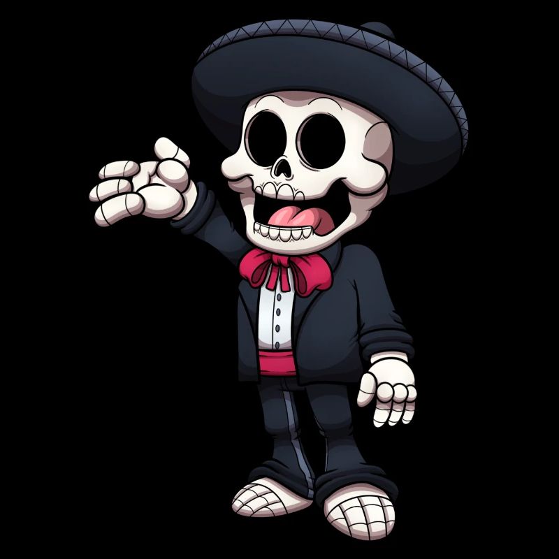 Mariachi Skeleton Kid