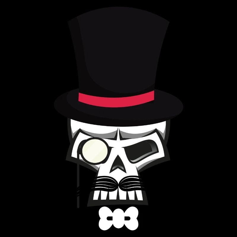 Skullheadwith beard and hat