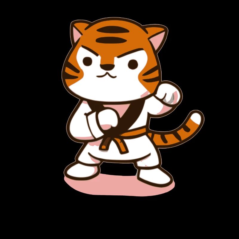 Cute Fighting Tiger Karate