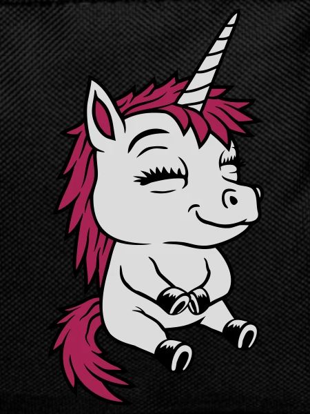 Sitzendes kleines Comic Einhorn