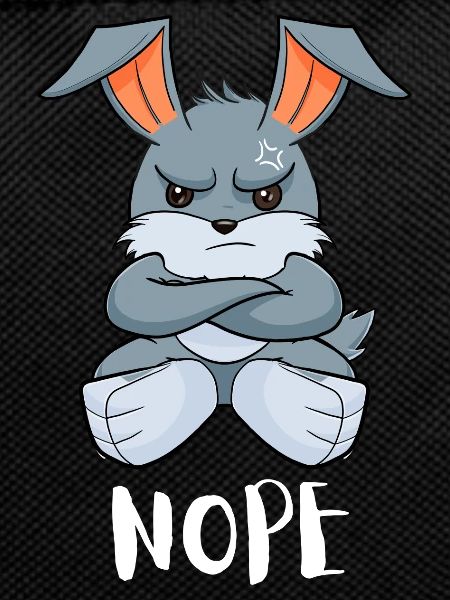 Nope Funny Lazy Rabbit