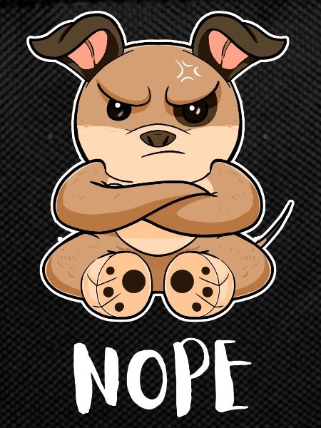Nope Funny Lazy Dog