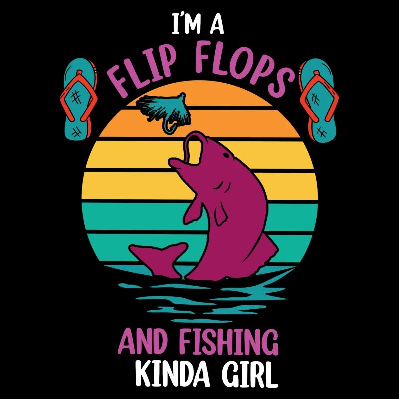 Ich bin ein Flip Flop und Fischer Mädchen