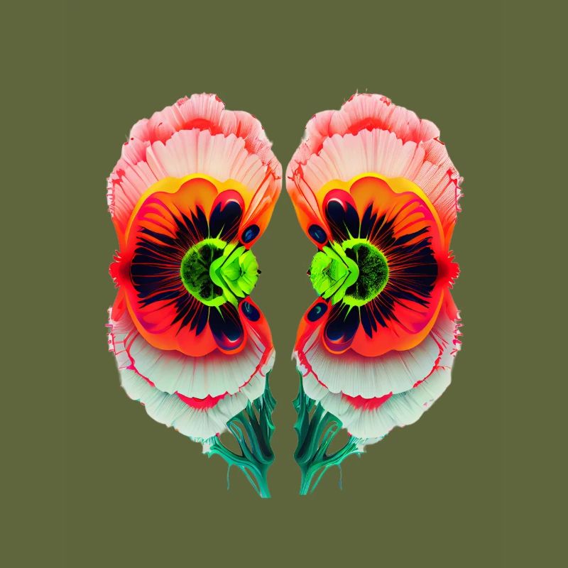 Psychedelische Mohnblüten