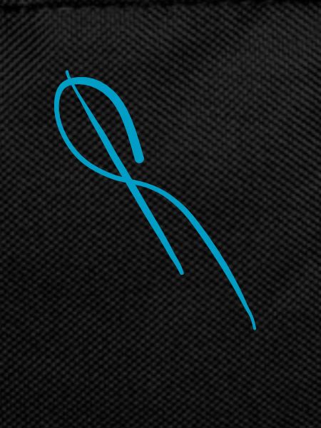 Sweeping blue R