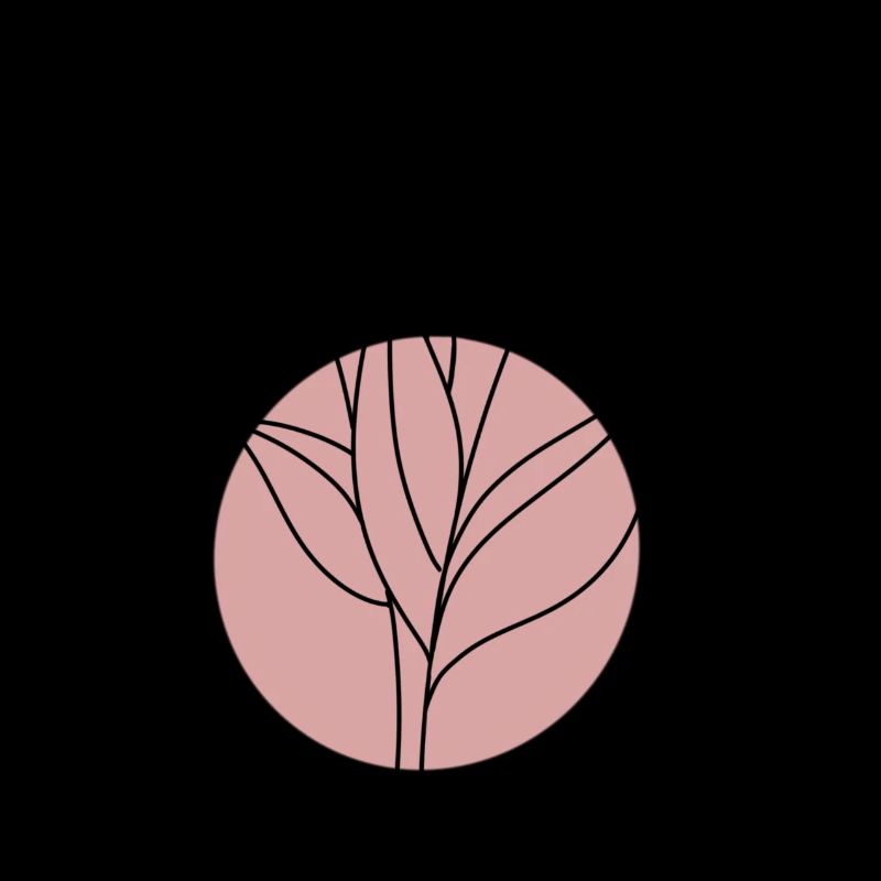 Blume mit rosa Kreis