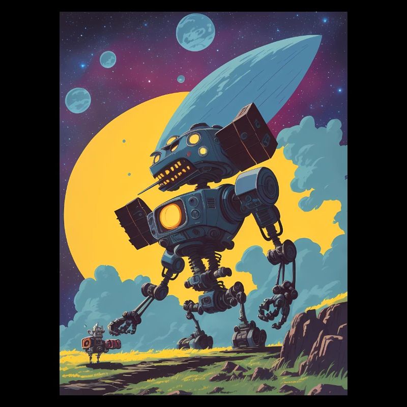 50s Cartoon - Crazy Robot - Sci-Fi