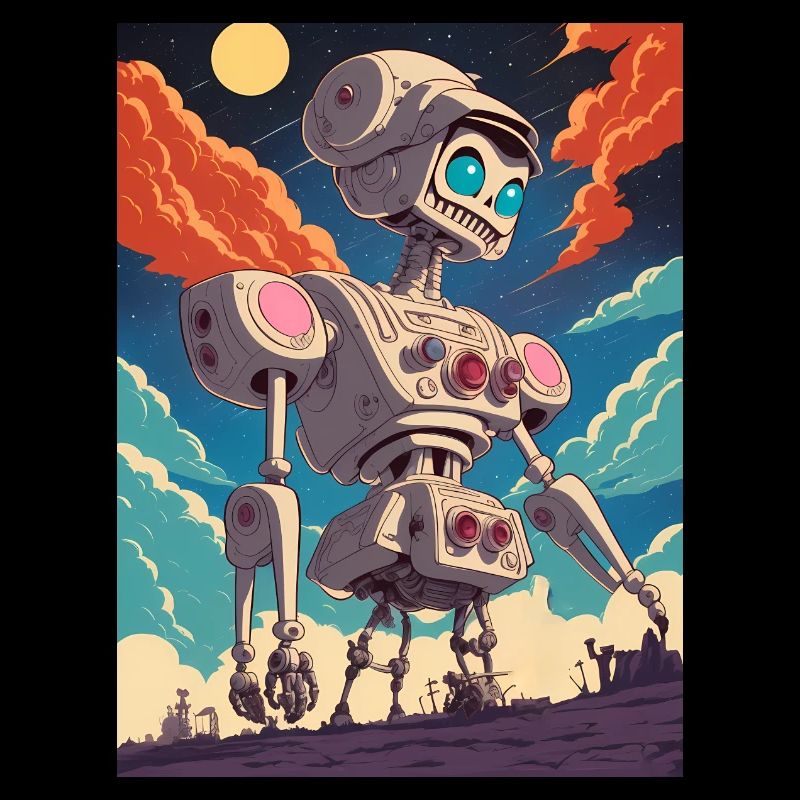 50s Cartoon - Crazy Robot - Sci-Fi