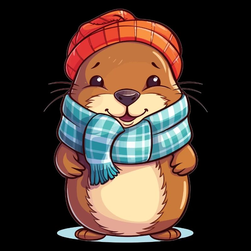Winter magic with cuddly beaver