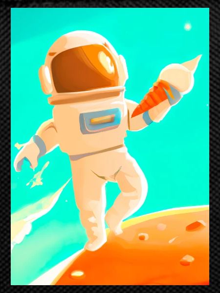 Astronaut mit Eiscreme