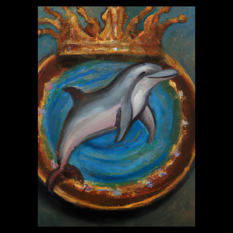 Delfin mit Krone