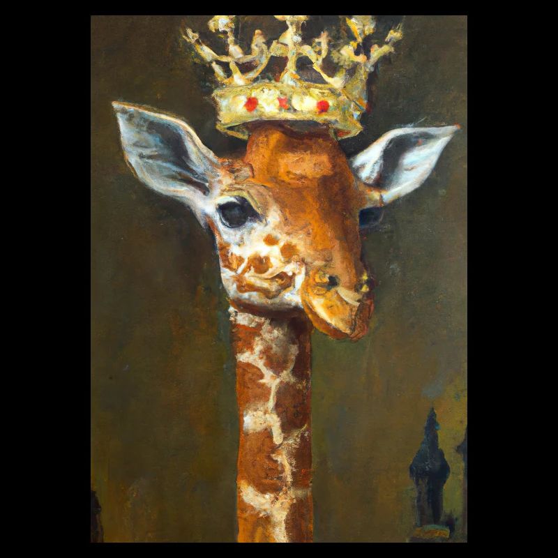 Giraffe mit Krone
