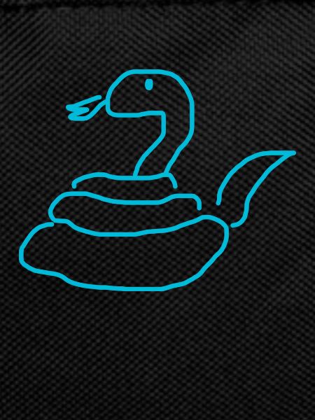 Chef's apron with blue snake