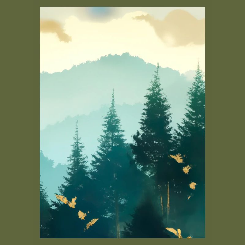 Nebliger Wald