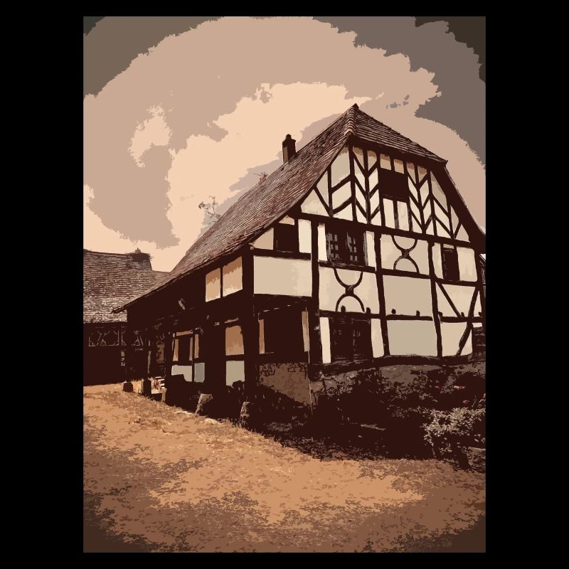 Alsatian House Drawing