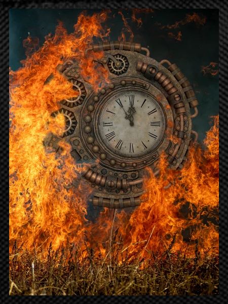 Fiery clock.