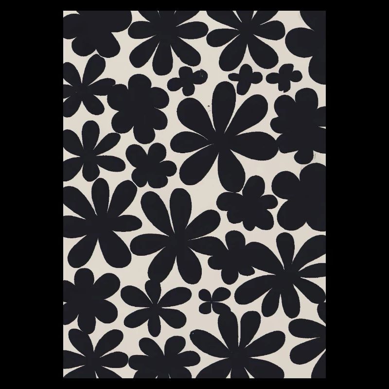Schwarze Blumen-Muster
