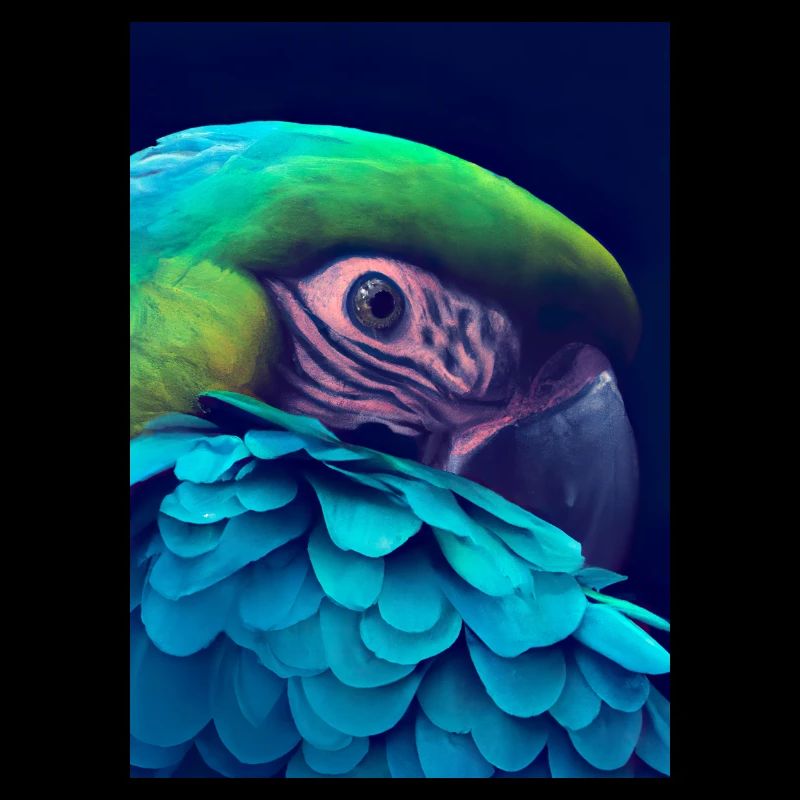 Buntes Vogelgesicht