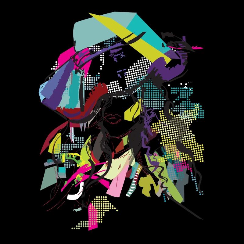 Graphic "lady with hat" – discreet