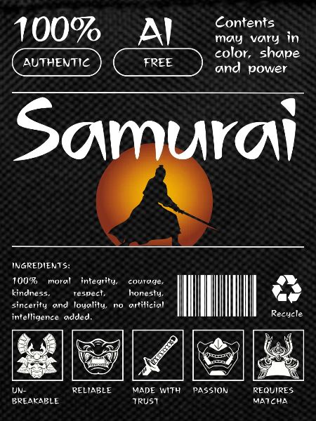 Samurai in front of sunset