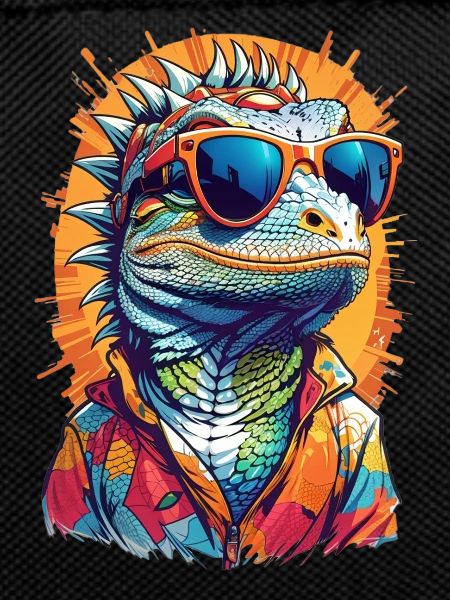 Cool Colourful Lizard in Sunglasses