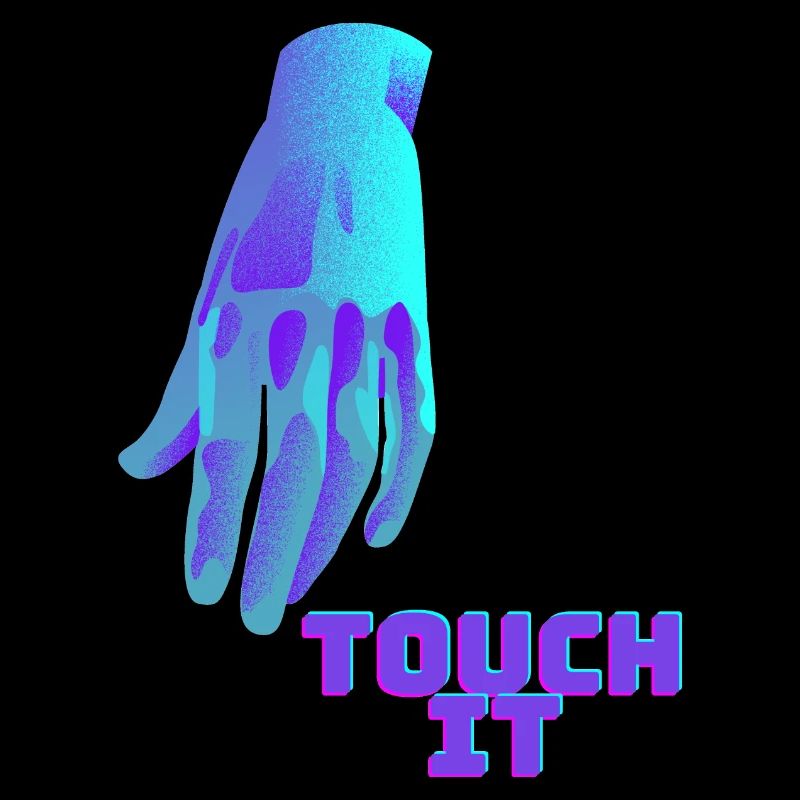 Touch It - blaue Hand