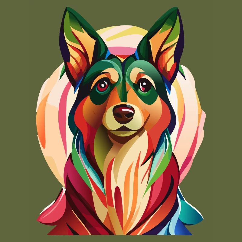 Farbklecks Schäferhund