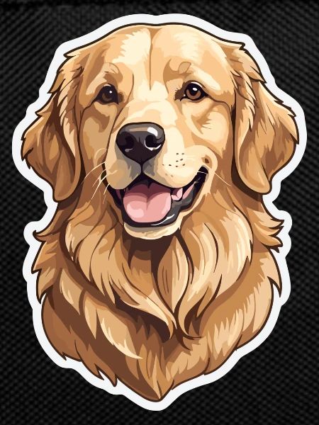 Cute Cartoon Golden Retriver