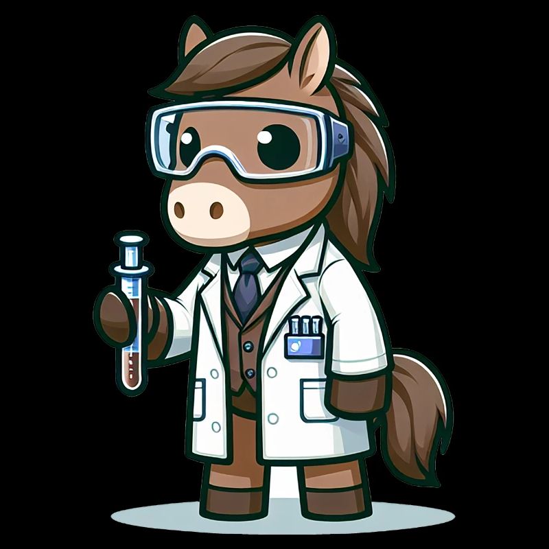 Cute Horse Scientist