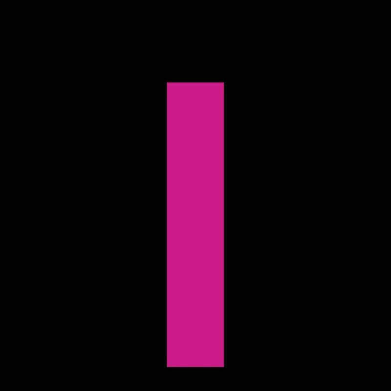 Pinker Strich durch die Mitte T-Shirt