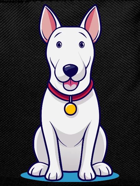 Stern Bull Terrier Sitting Proudly