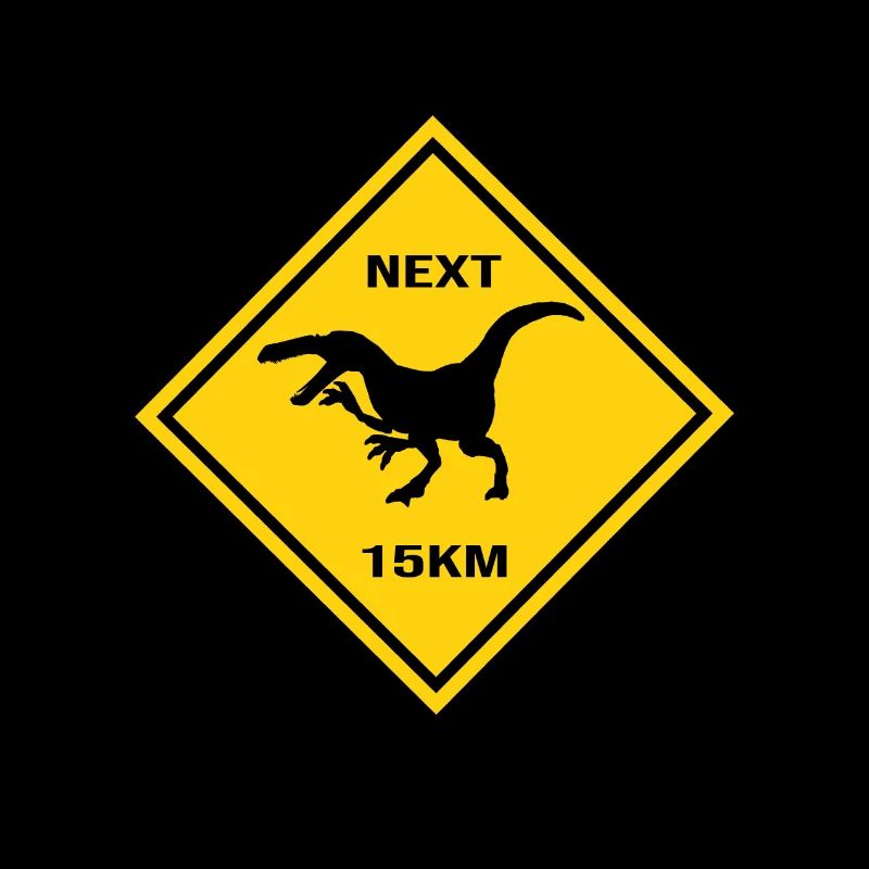 Attention Herrasaurus Crossing the Road Design