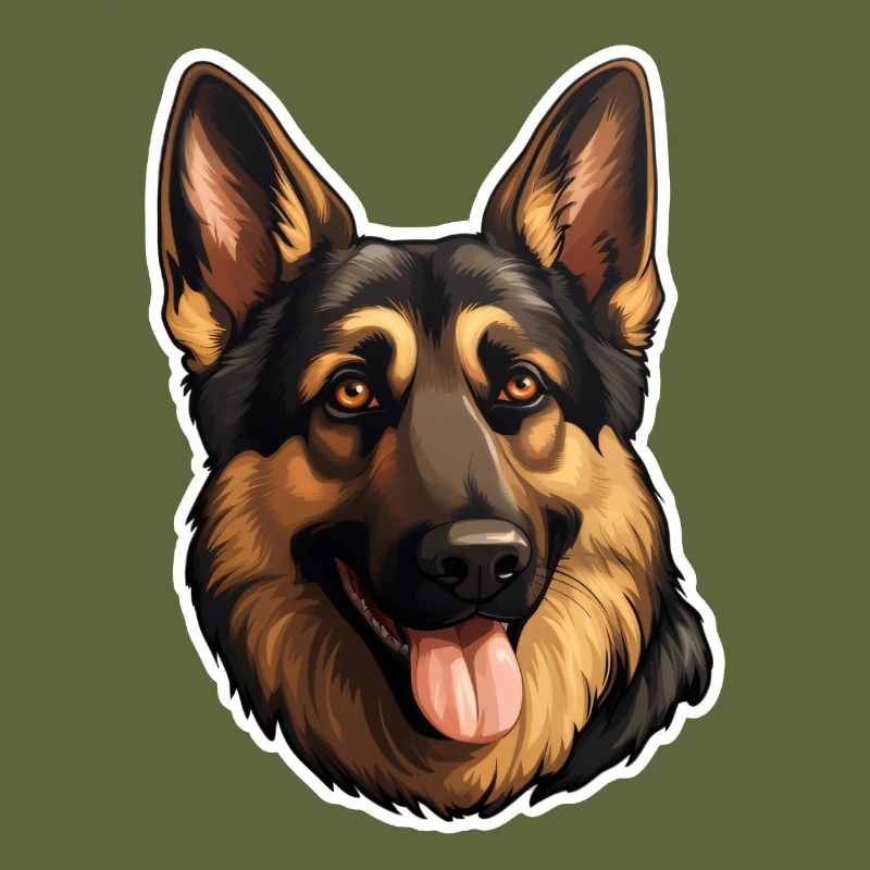 German Shepherd Head