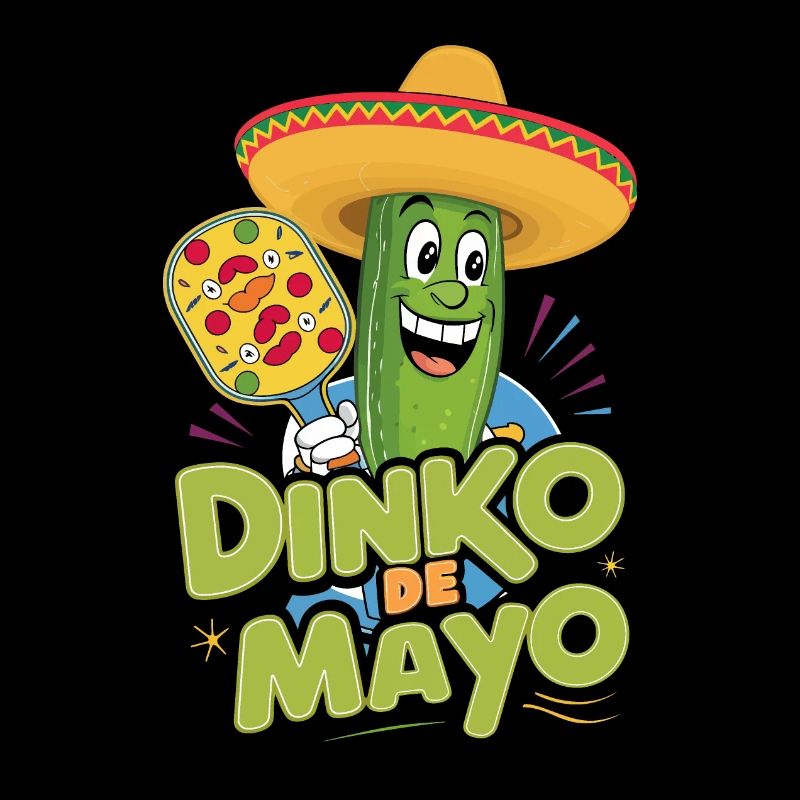 Dinko De Mayo, Funny Cinco De Mayo Pickleball Pic