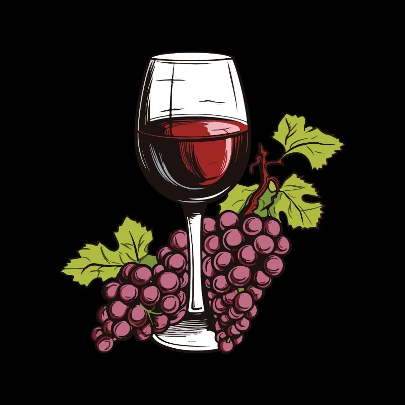 Wine Glass Grapes Wine